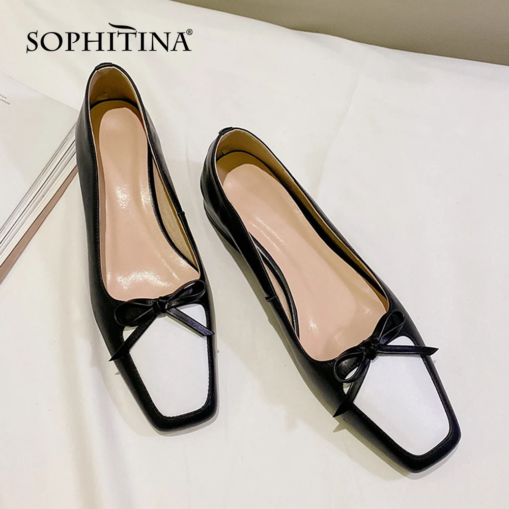 SOPHITINA/туфли лодочки в стиле ретро Женские модные туфли с квадратным носком на