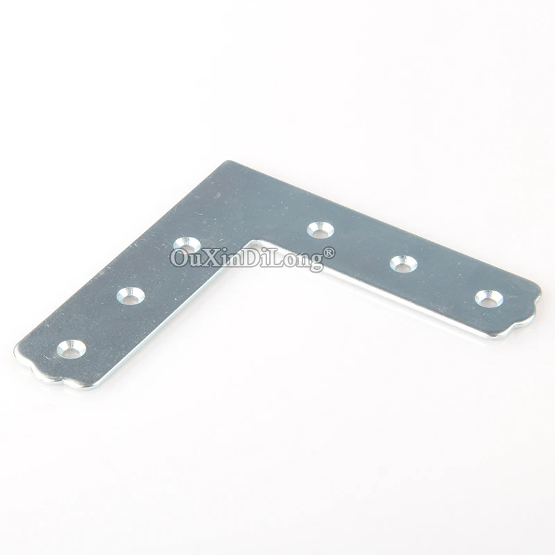 

New 4PCS Metal Flat L Shape Furniture Corner Braces Right Angle Joint Board Frame Shelves Support Brackets Reinforced Connectors