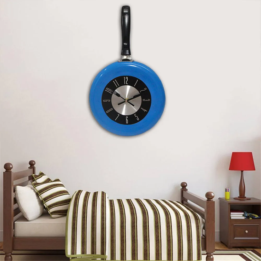 10 дюймовые настенные часы кухонные милые дизайнерские с изображением сковороды