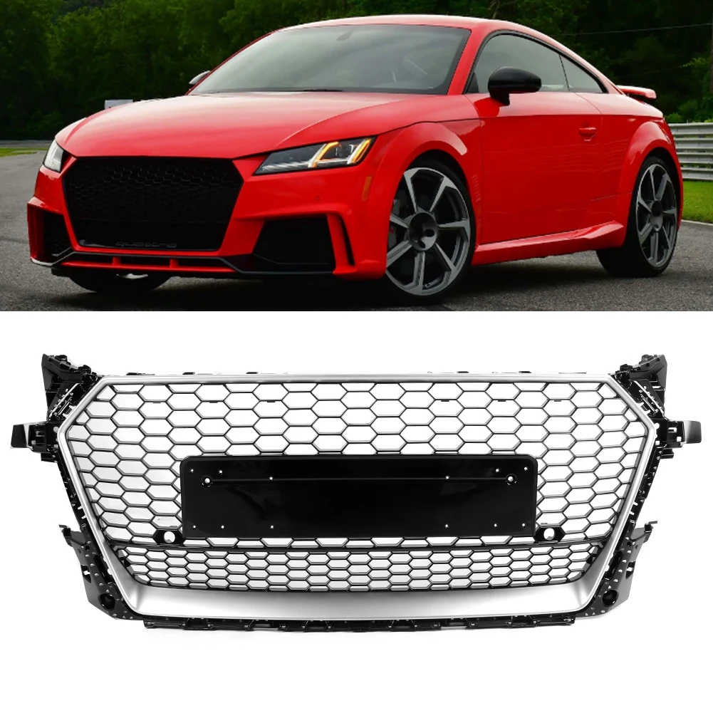 Для TTRS Style Front Sport Hex Mesh Honeycomb Hood решетка Black For Audi TT/TTS 8S 2015 2016 2017 2018|Гоночные решетки| |