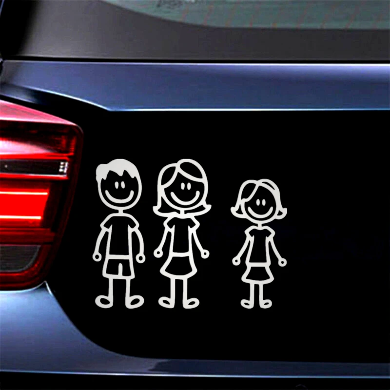 CS-1825# несколько размеров наклейки на авто папа мама и дочь водонепроницаемые