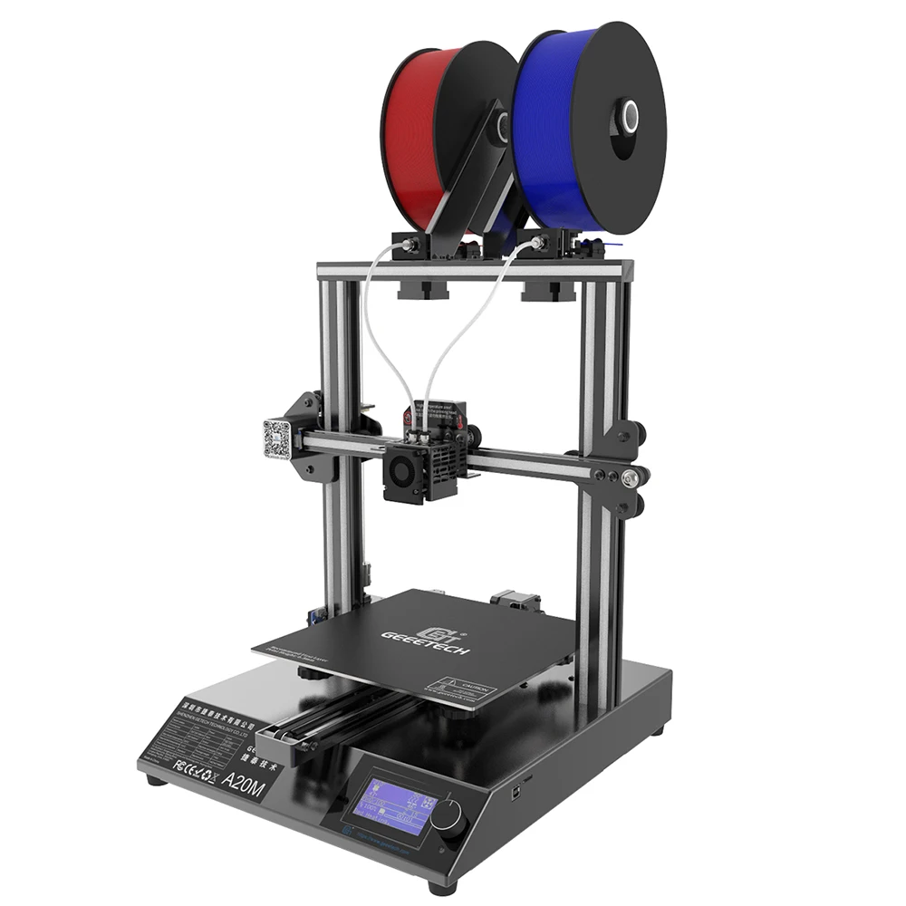 3D-принтер Geeetech A20M FDM для смешивания цветов двойной экструдер и ось X высокоточный