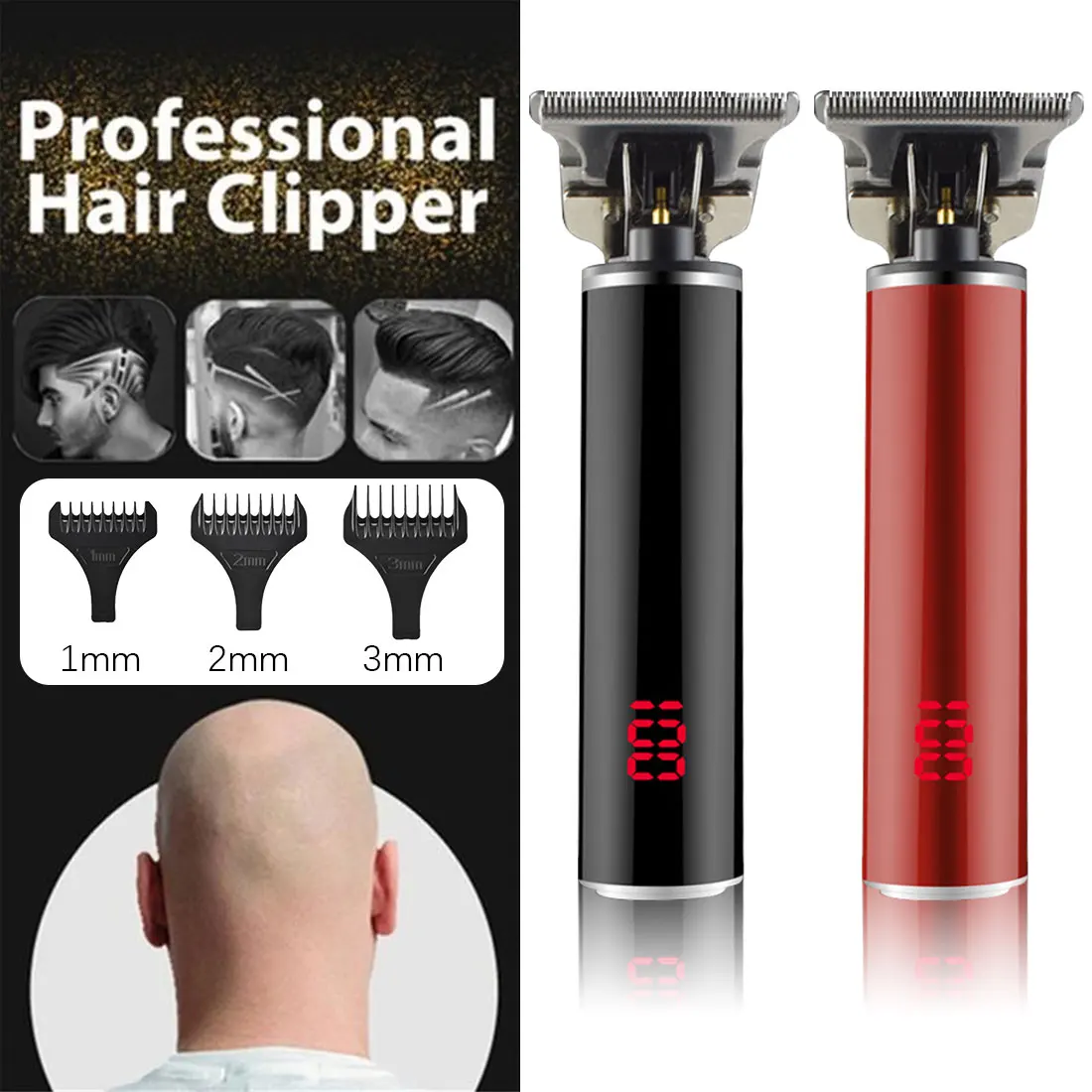 Электрическая машинка для стрижки волос с ЖК дисплеем Дисплей Парикмахерская