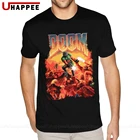 Большой размер Doom Cover футболки мужские Смешные короткий рукав хлопок футболка Homme 1980S одежда
