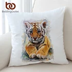 BeddingOutlet, наволочка для детской подушки с тигром, акварельная Подушка, наволочка с дикими животными, черный, белый, Kussenhoes, домашний декор