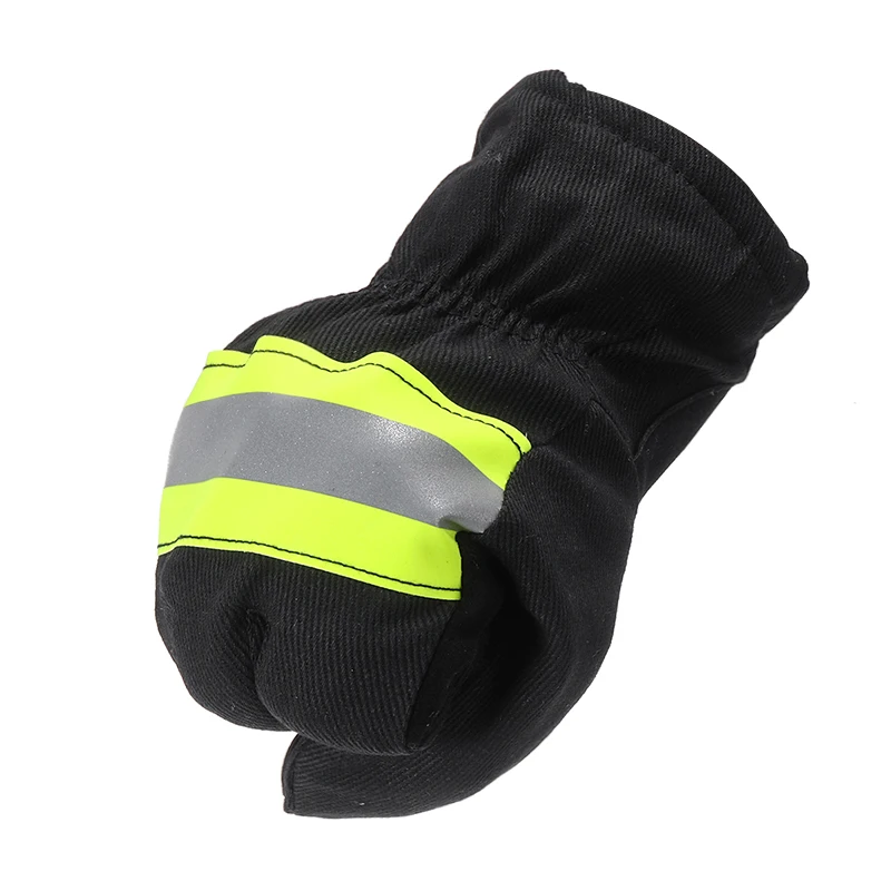 1 пара черные противоскользящие термостойкие перчатки противопожарные для