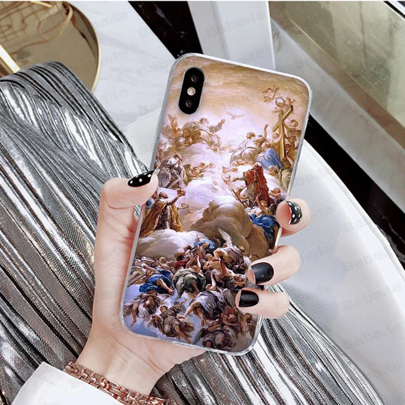Babaite Madonna церковные фрески Ангел Бог телефон аксессуары чехол для iPhone 8 7 6 6S Plus X XS max 10 5 5S SE XR - Цвет: 5