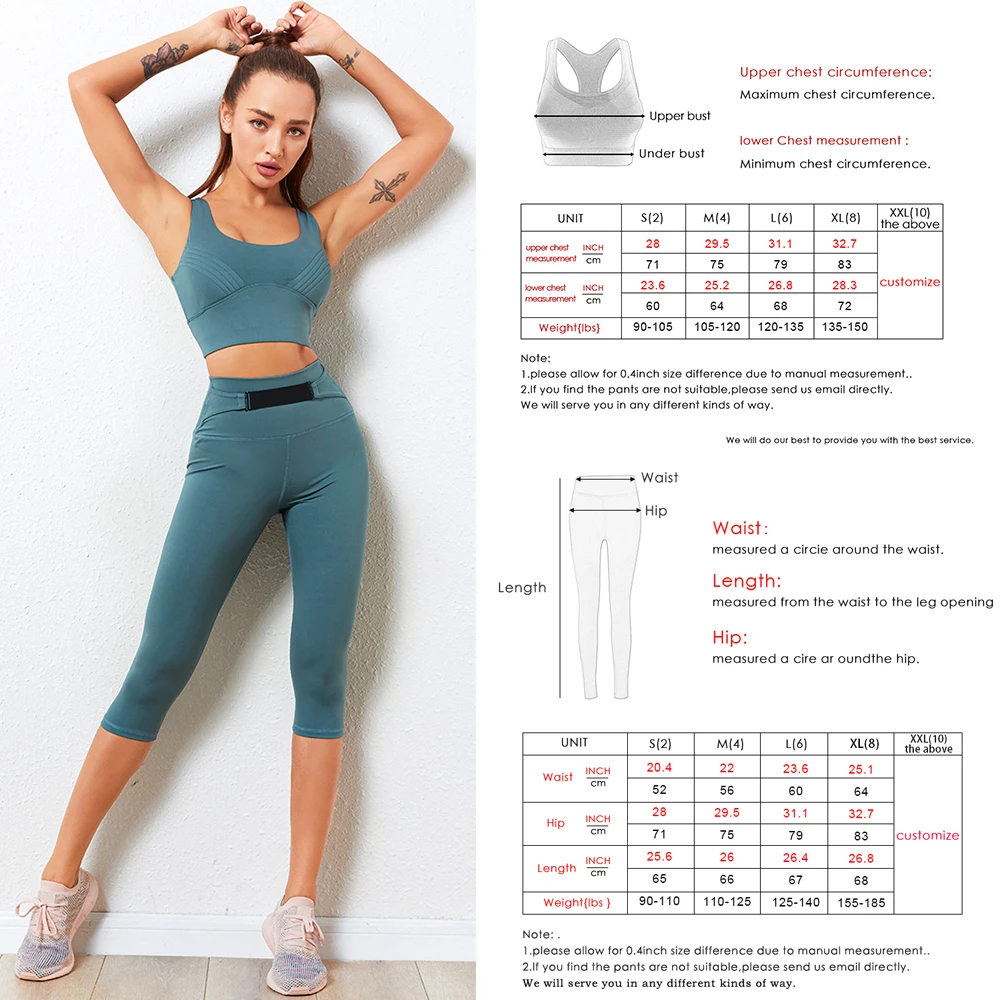

Women's Tracksuit Sportswear Yoga Sets Fitness Sports Outfit Top Pants Running Gym Workout Clothes Suits Tights Summer Spring