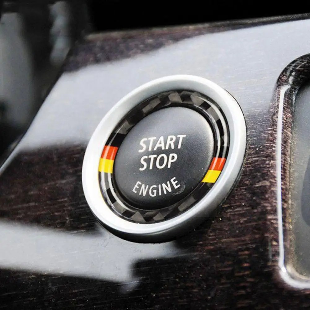

Decorative Ring Auto Accessories For BMW Old 3 Series E90 E92 E93 Start Stop Engine Push Button Frame Key Switch Cover Kit V7M1