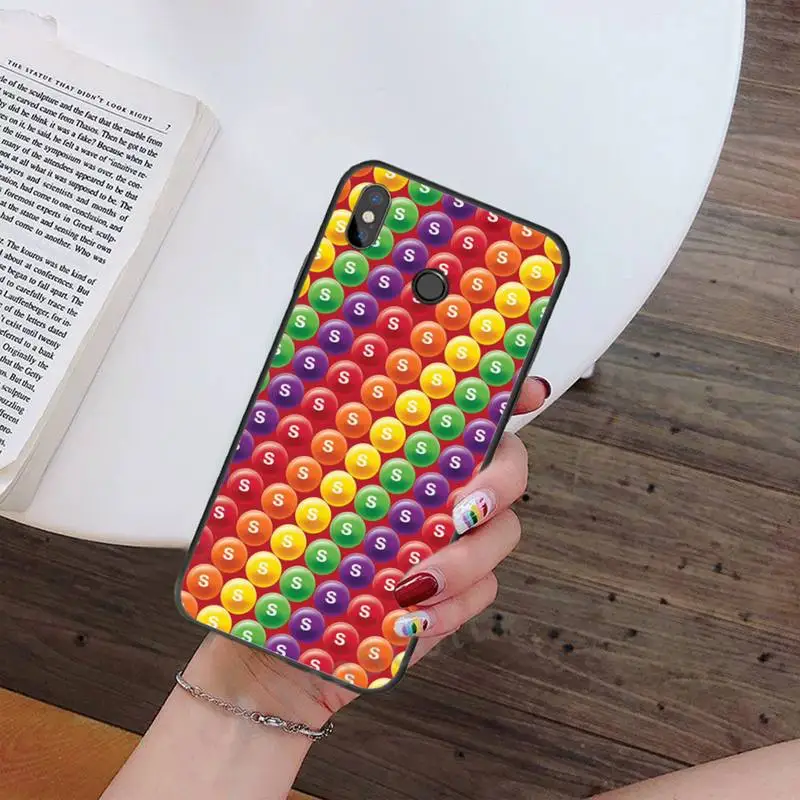 

Skittles Sweet Sour Fruit Candies Phone Case For Xiaomi Redmi note 7 8 9 t max3 s 10 pro lite Luxury brand shell funda coque