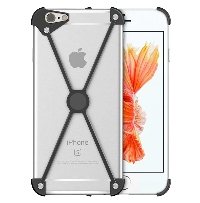 Роскошный Алюминиевый металлический бампер чехол для iPhone 8 7 6 6s/Plus ультратонкий противоударный чехол для телефона Apple iPhone 7 8/Plus бампер