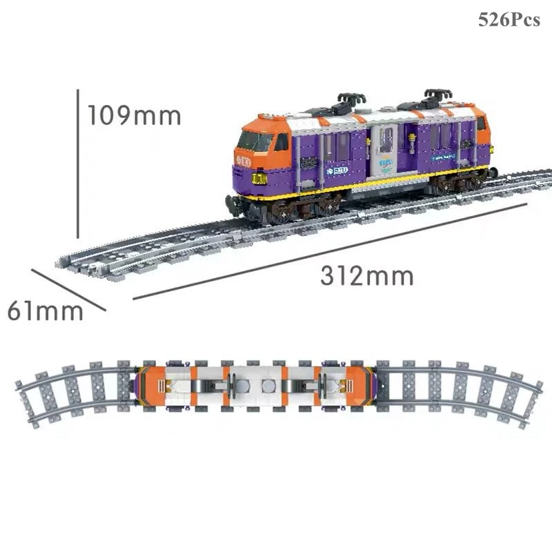 

Locking City Train Set Sightseeing Train Freight Train Steam Train Swiss Classic Longdistance Train Building Blocks Toys Locking