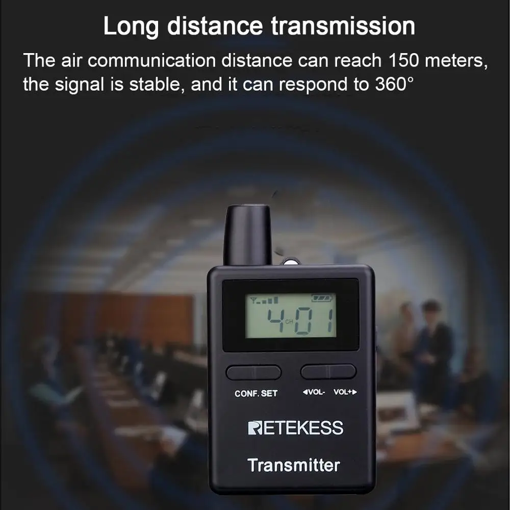 Retekess TT109 transmitter and 38pcs receivers+Charging Case Tour Guide System for Church Translation Meeting | Электроника