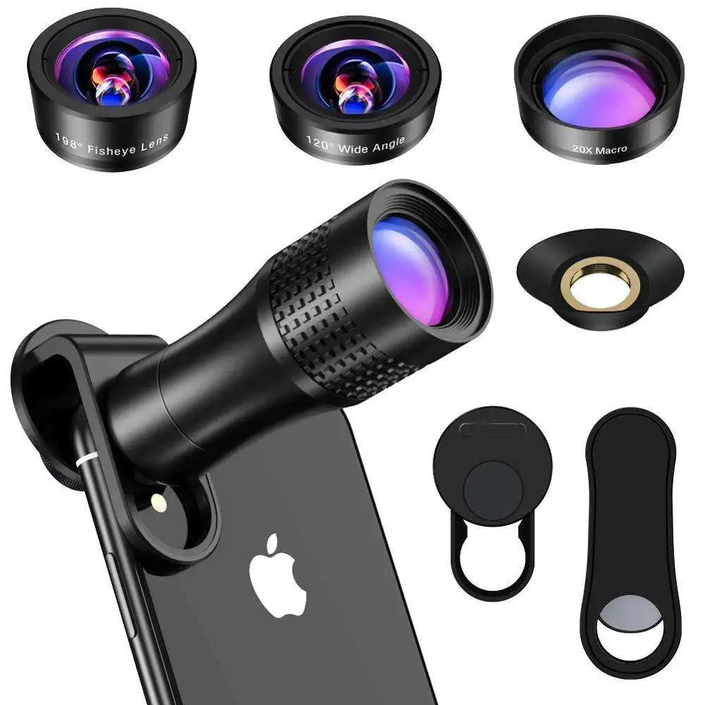 

Веб-камера для смартфона 2019 OEM мобильный телефон аксессуары dslr телефото зум объектив камеры 4 в 1 комплект объективов для banggood