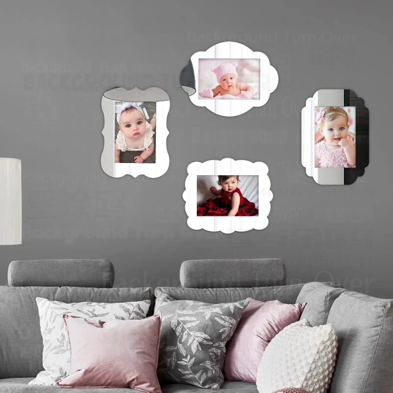 4 шт. комплект фоторамки тонкие настенные рамки для картин на холодильнике X 5