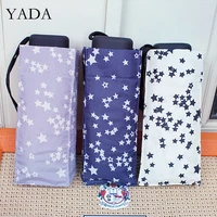 yada 2020 ins stars pattern 5 folding rainy mini pocket umbrella for women men anti uv small parasol stars umbrellas yd200322