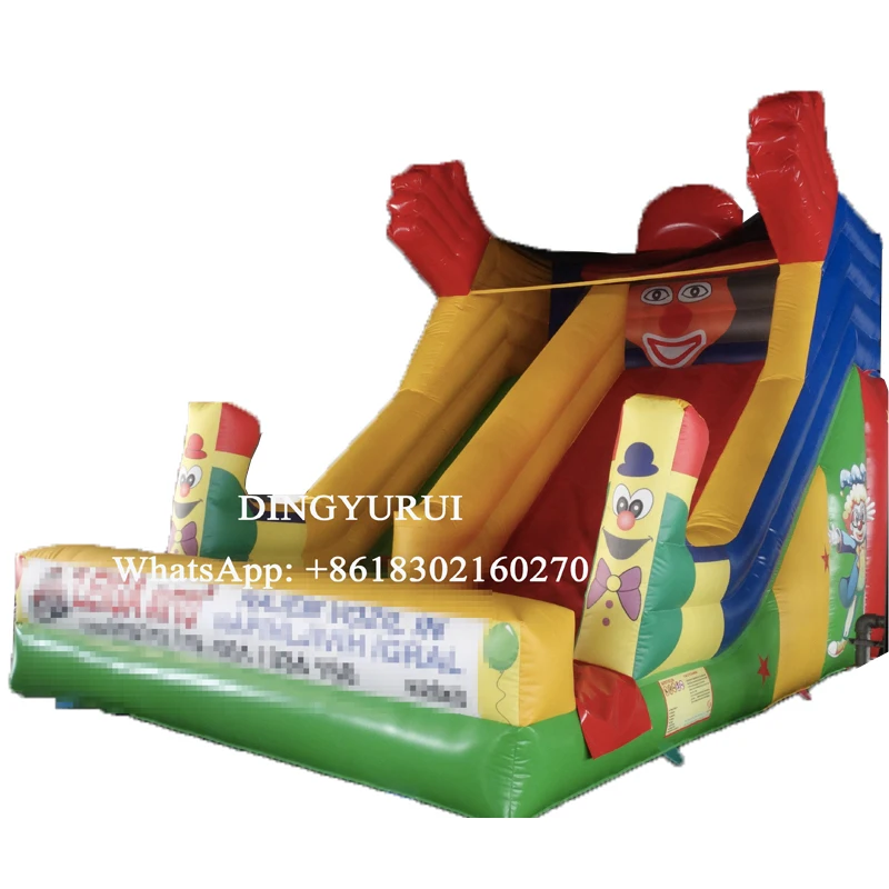 

Outdoor clown inflatable slide bouncer slide trampoline for kids