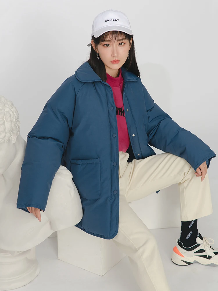 Женская зимняя верхняя одежда 2019 пальто корейская мода повседневные свободные