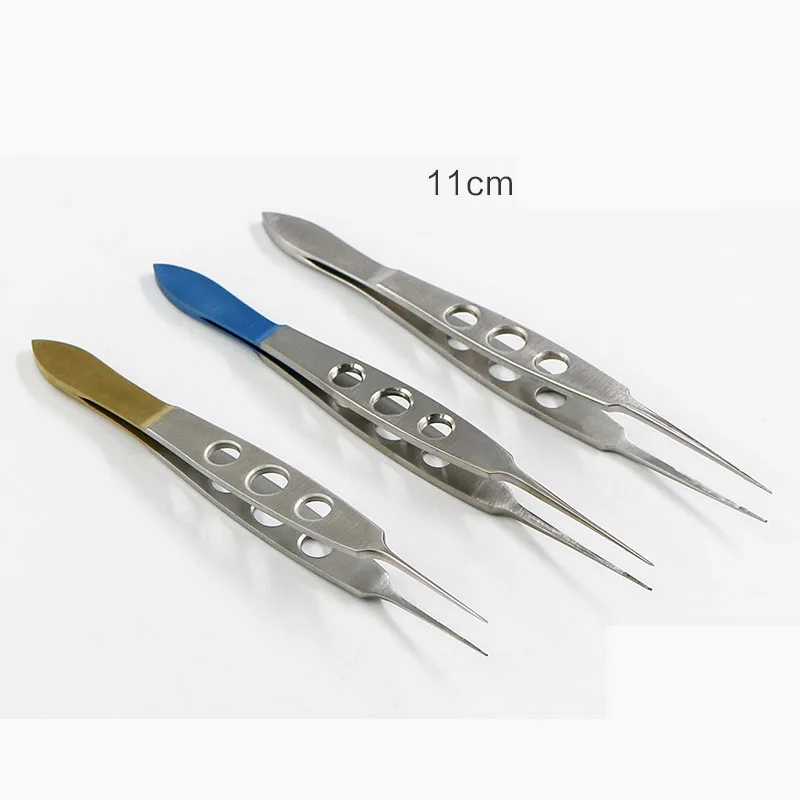 

Ophthalmic Instruments 11cm Microscopic Tweezers Surgical Clip Fat Clip Dovetail Toothed Platform Surgical Tool Double Eyelid Tw