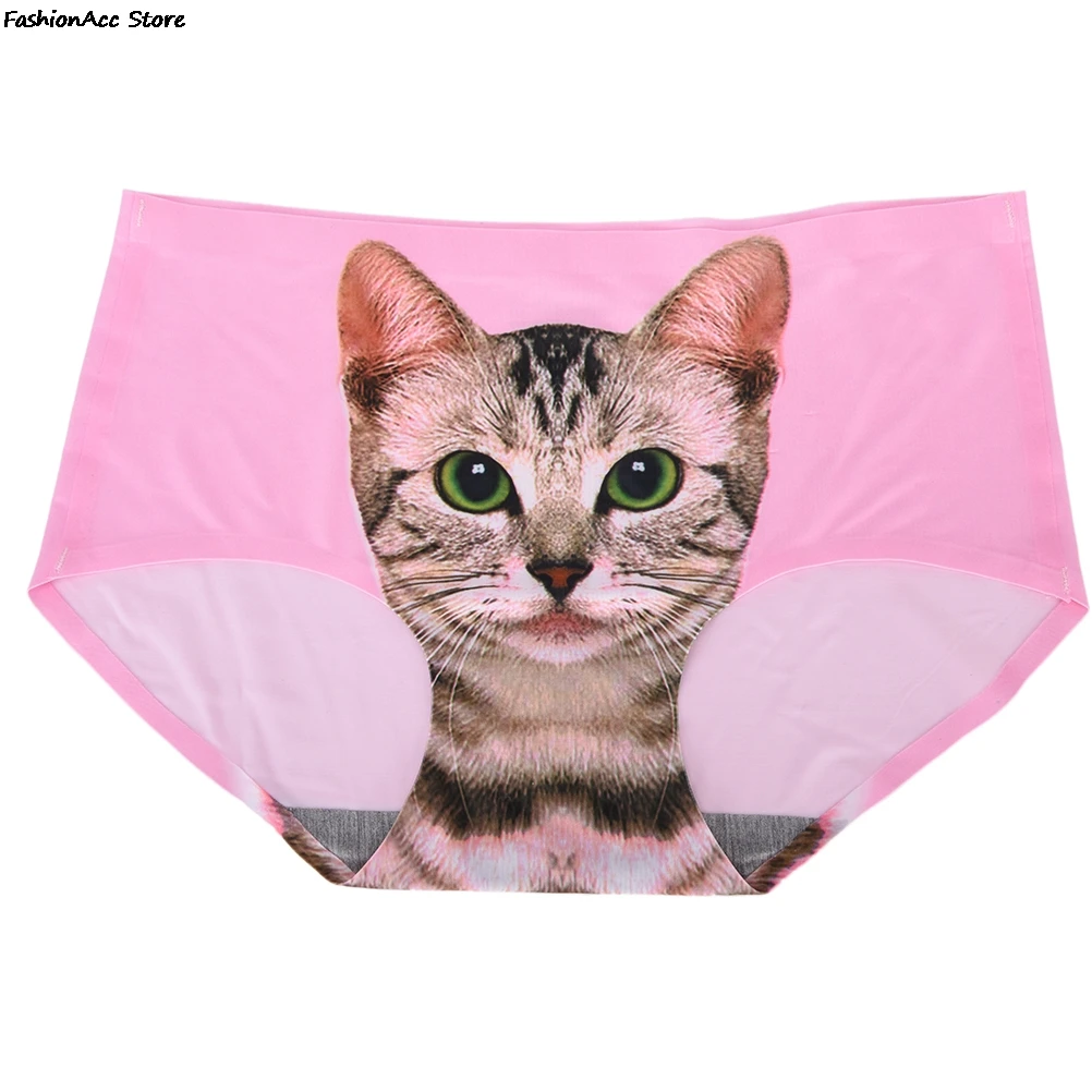 Сексуальные трусики Pussycat с 3D принтом кота нижнее белье одежда забавные женские