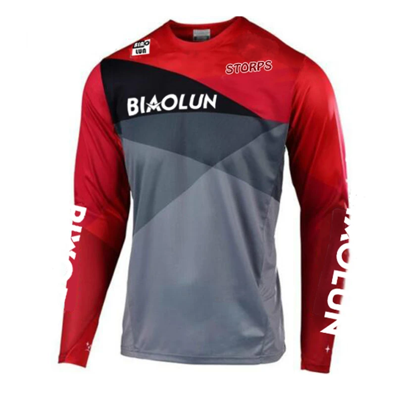 

BIAOLUN Pro Team Downhill Jersey MTB Mountain Bike Clothing MX DH Road Enduro Motocross Tshirt Man Bicycle Clothes Sweatshirt
