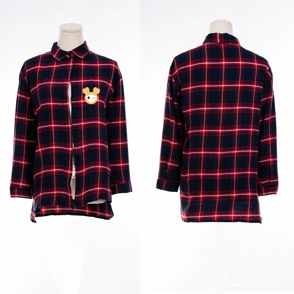 Kpop Twice для женщин весна осень свежий плед верхняя одежда с длинным рукавом