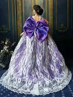 16 bjd doll clothes elegant purple bowknot lace wedding gown outfit for barbie clothes princess dresses 11 5 dolls accessories