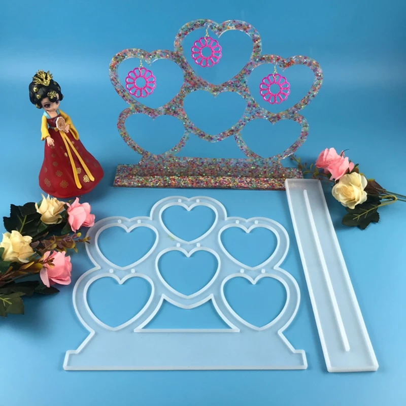 

Подставка для ювелирных изделий, держатель для сережек, вешалка для ожерелья, зеркальная подвеска, 1 комплект