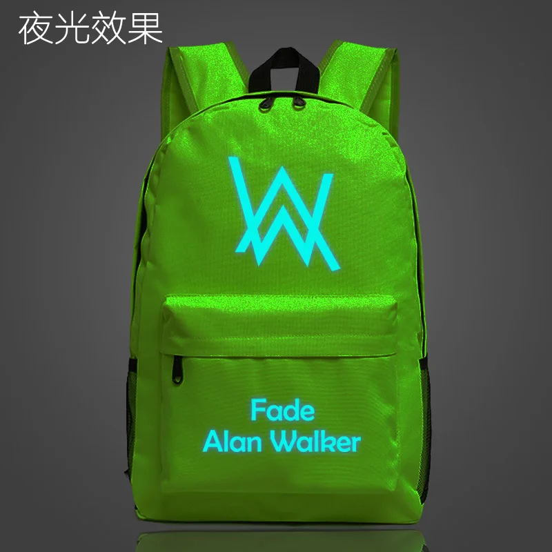 Модные рюкзаки Alan Walker для подростков выцветшие электронные музыкальные школьные