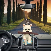 car pendant creative cute branch cat rearview mirror decoration hanging charm ornaments automobiles interior cars accessories