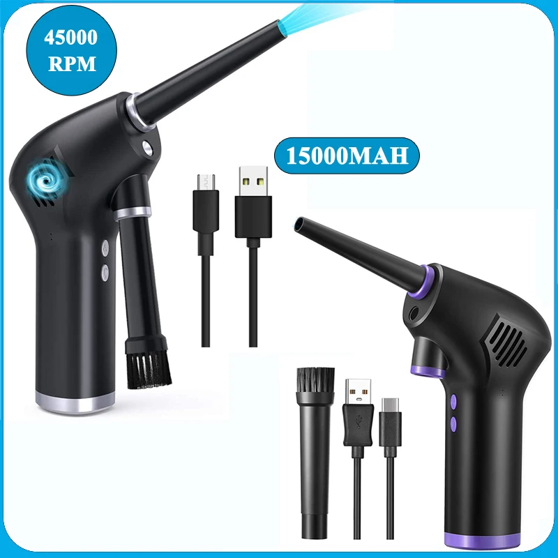 

Electric Cordless Air Duster, 15000MAh Rechargeable Keyboard Cleaner Blower Handheld Compressed Air Can Duster