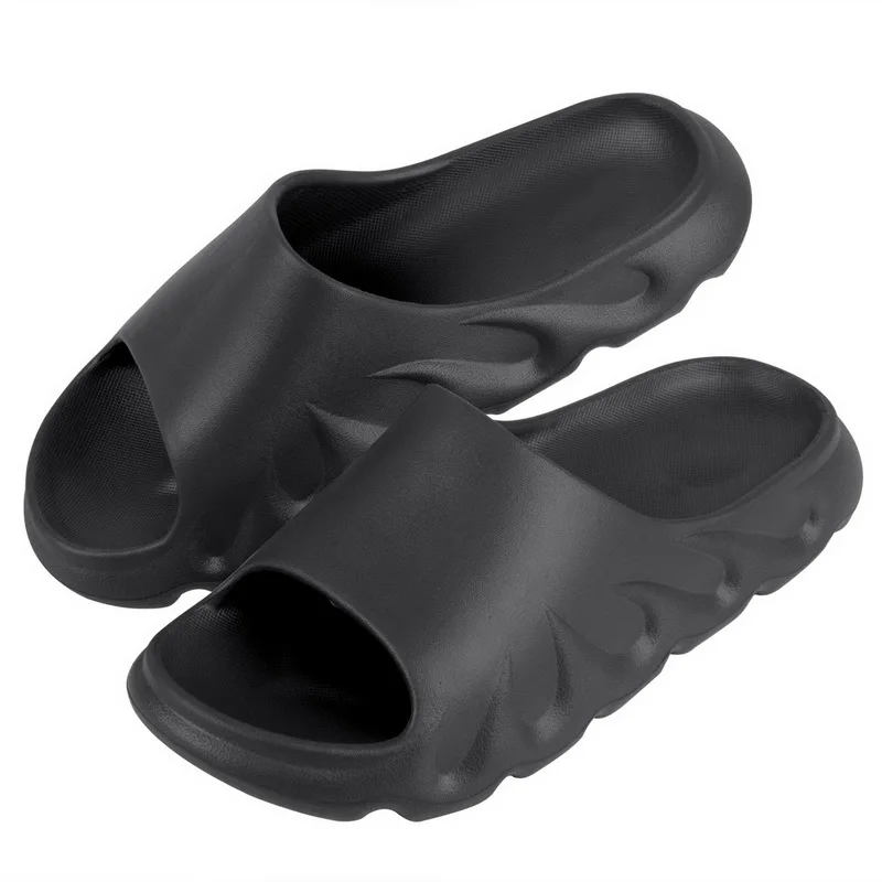 

Home Slippers Men Thick Bottom Platform Flat Heel Living Room Bathroom Slides Non Slip Trend Designer Men Female Shoes Sandals
