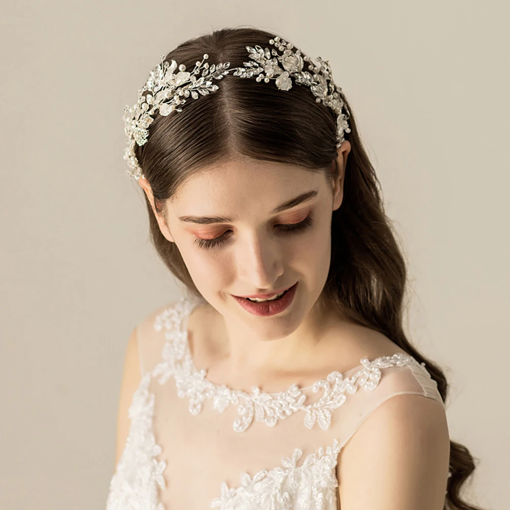 

HP272 Hot Sale Rhinestone Bridal Headdress Wedding Bride Hair Accessories Bridesmaid Prom Tiara Hairband Women Hair Ornament