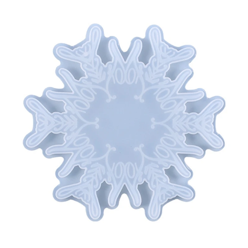 

Подставка под чай со снежинками, подставка под чашку с искусственными кристаллами, подставка под подставку для украшения дома, литые инстру...