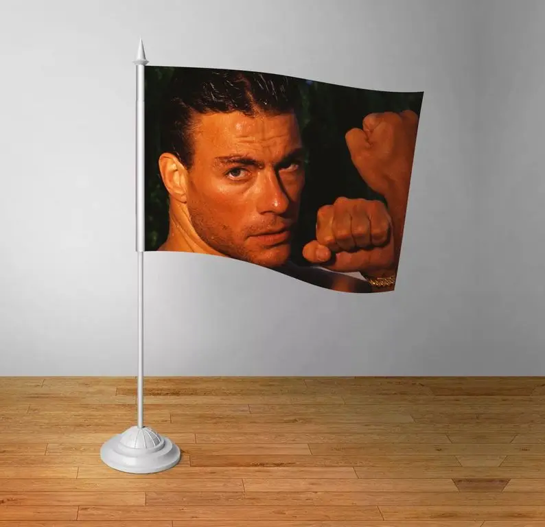 Флажок настольный Jean Claude Van Damme Жан Клод Ван Дамм №5|Флаги баннеры и аксессуары| |