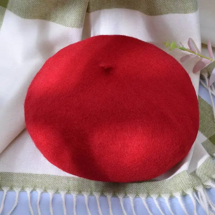 

DJ13 Korean style all-match wool beret autumn and winter warm Internet celebrity fashion beret pumpkin hat