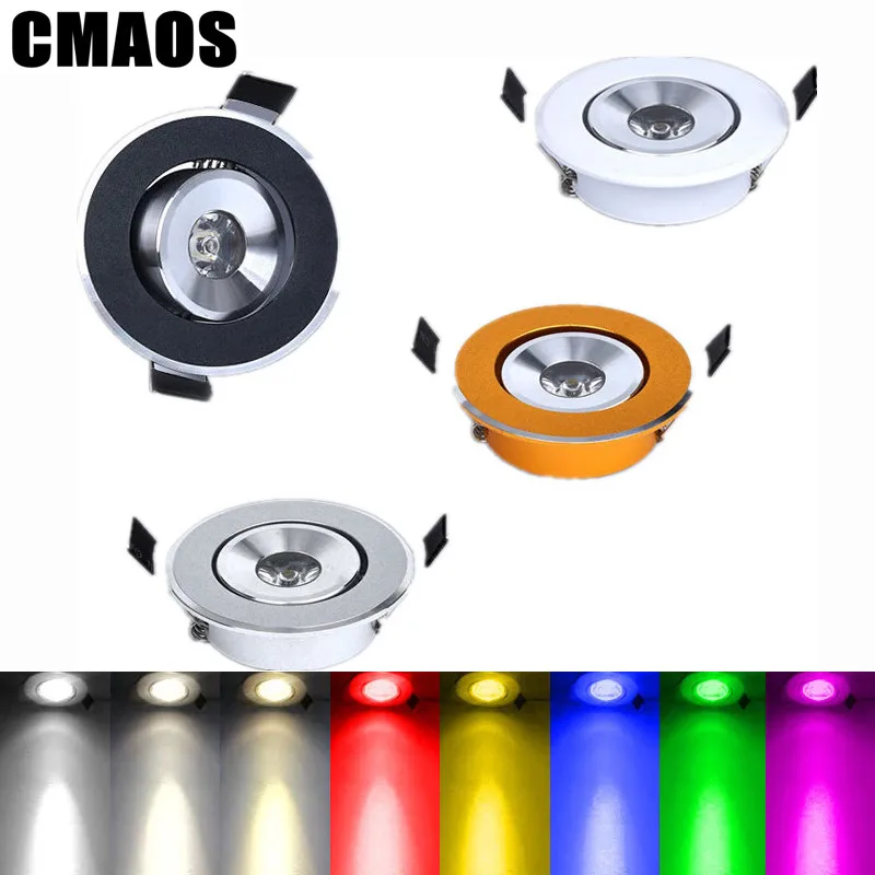 

Recessed LED Multi-color Downlight Spot Light 1W 3W for Indoor Lighting Home Decoration Adjustable Angle Ceiling Lamp Spotlight