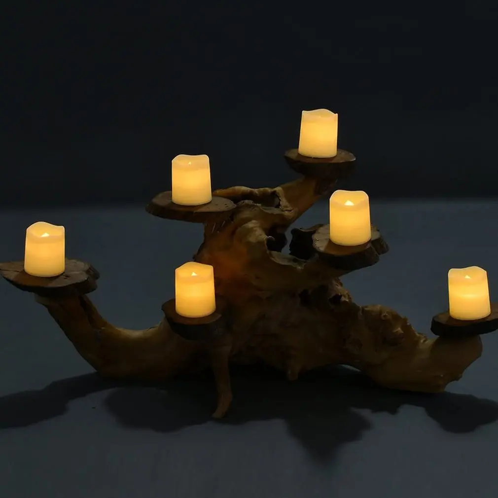 Светодиодная Электронная свеча 24 шт. беспламенная имитация свечи для дня