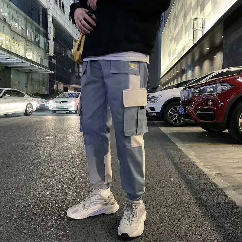 

Hip Hop Streetwear Men's Multi Pockets Cargo Harem Pants Casual Male Track Pants Joggers Trousers Fashion Harajuku Men Pants