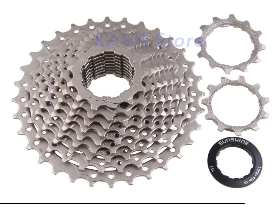 SUNSHINE 11S 11-32T Free Wheels Road Bicycle Flywheel Steel 11 Speed Cassette Sprocket 11-32T Compatible for Parts R9100 R8000