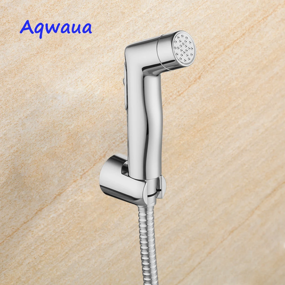 Aqwaua Bidet Toilet Shower Hand Sprayer Bathroom Head Chrome Plated Wholesale Hygienic Accessories Shattaf | Обустройство дома