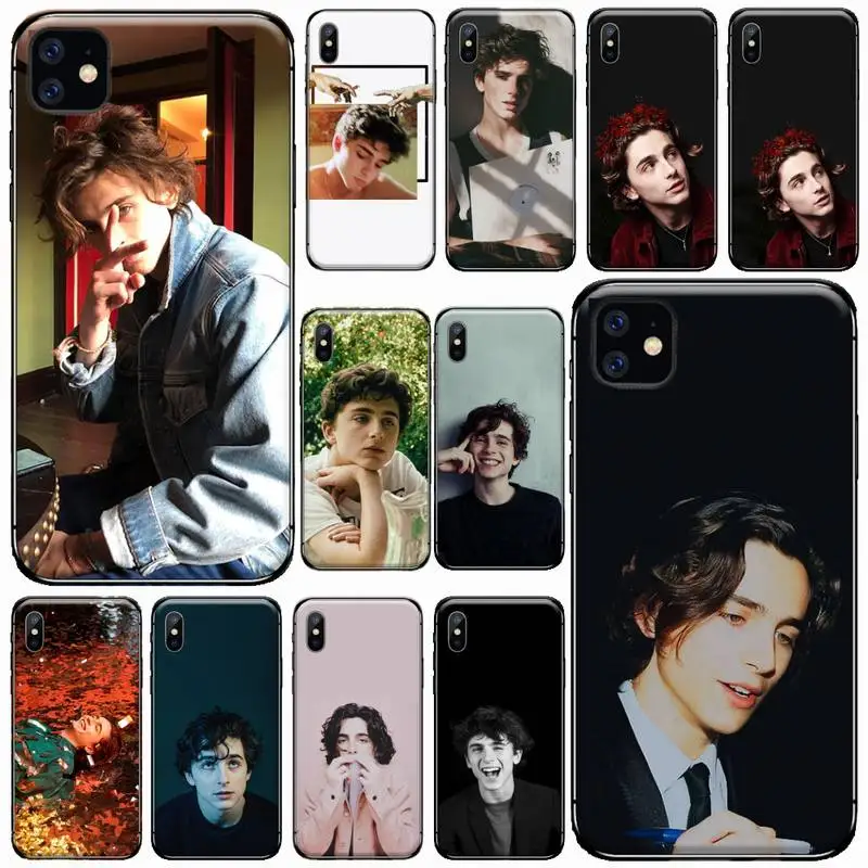 

Timothee Chalamet star man boy Phone Case for iPhone 11 12 pro XS MAX 8 7 6 6S Plus X 5S SE 2020 XR Soft silicone funda shell