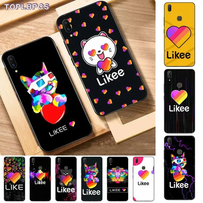 

TOPLBPCS Likee Funny cat bear love heart DIY phone Case cover Shell for Vivo Y91C 31 53 19 11 17 81 55 66 69 71 V11 i 9 7 67