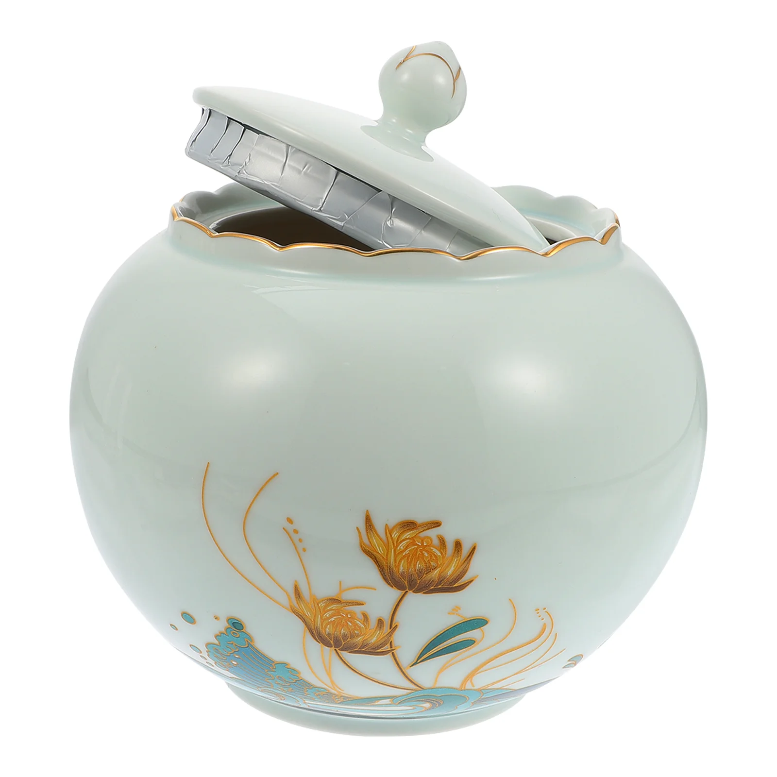 

1pc Vintage Fish Tea Tin Elegant Tea Storage Caddy Delicate Home Tea Can