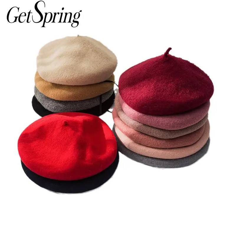 Женский шерстяной берет GETSRING однотонный в стиле ретро шапка с дизайном Тыква