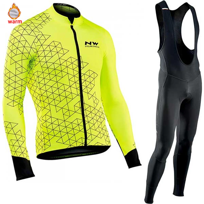 2019 Pro team NW зимняя теплая шерстяная одежда для велоспорта мужчин North wave Jersey костюм