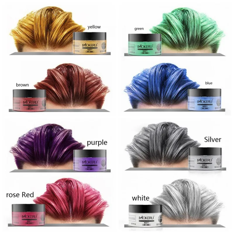 

Hair Color Wax Disposable Non-toxic Temporary Modeling Multi-Color Hair Color Wax Mud