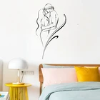 Романтические настенные стикеры Любовь виниловая наклейка Романтика наклейки на стену поцелуй искусство роспись целуи наклейки украшение для пары