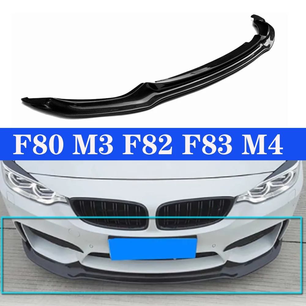M3 M4 настоящий углеродный передний бампер для BMW 3 серии F80 4 F82 F83 глянцевый черный V