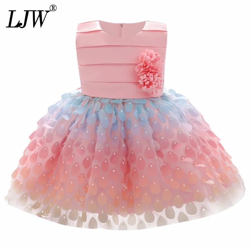 Платье для маленьких девочек с вышивкой и бантом 0-от 24 мес. до 1 лет Одежда платье